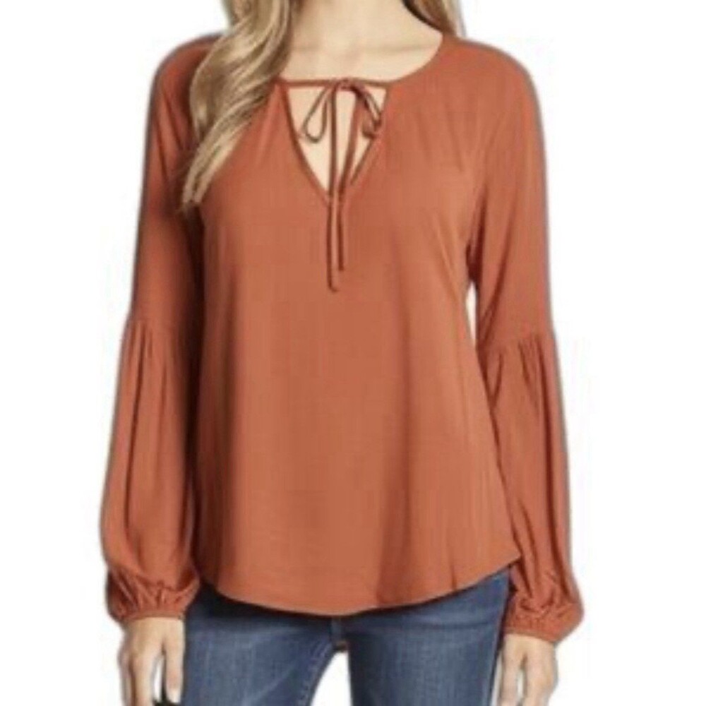 Sanctuary Size S Burnt Orange Sienna Blouse Boho Peasant